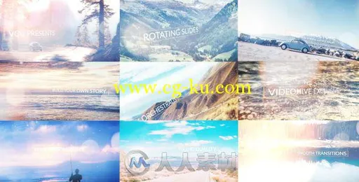 时尚旋转切换照片幻灯片相册动画AE模板 Videohive Rotating Slides 17282693的图片1