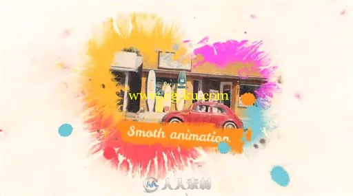 中国风彩色水墨幻灯片相册动画AE模板 Videohive Colorful Ink Slideshow 17094960的图片7