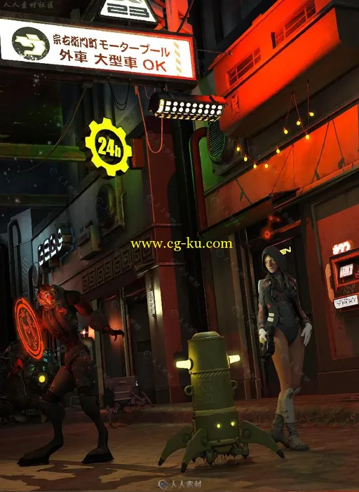 DAZ3D未来科幻黑石场景3D模型合辑 DAZ3D SCIFI BLACK MARKET ALLEY的图片12