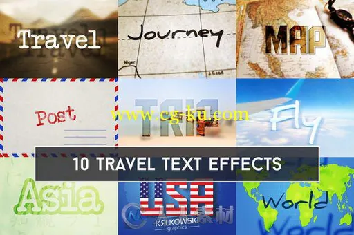 旅游纪念图文PSD模板Travel Text Effects Mockup的图片1