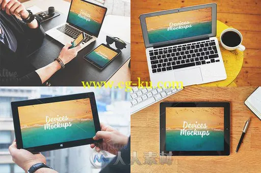 个人移动设备展示PSD模板Devices - Mockups V05的图片1