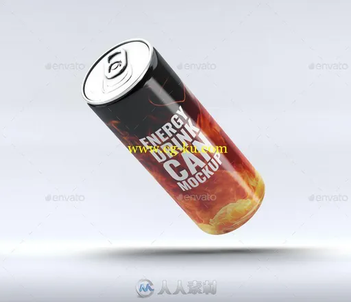 罐装能量饮料展示PSD模板-energy-drink-can-mockup的图片3