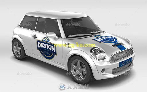 宝马MINI汽车涂装展示PSD模板-10778786-mini-car-mockup的图片3