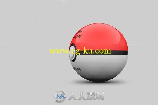 精灵宝可梦GO精灵球展示PSD模板Pokemon Go Pokeball Mock-up的图片3