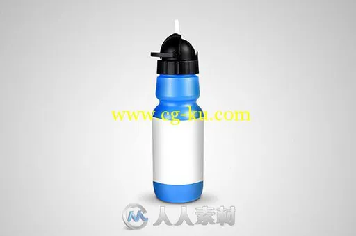 塑料运动水壶展示PSD模板Water Bottle Mock-up Fitness Shaker 798991的图片1