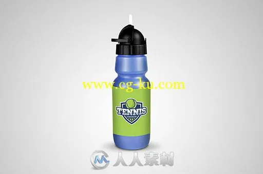 塑料运动水壶展示PSD模板Water Bottle Mock-up Fitness Shaker 798991的图片2