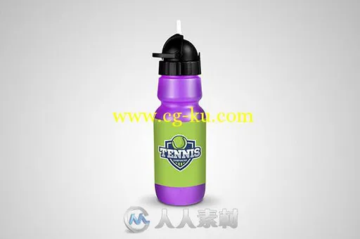 塑料运动水壶展示PSD模板Water Bottle Mock-up Fitness Shaker 798991的图片3