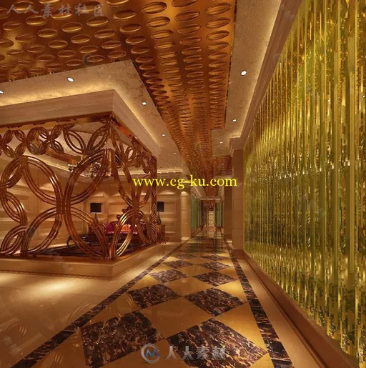 3DMAX最新餐饮酒店工装模型/欧式模型的图片12