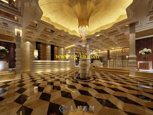 3DMAX最新餐饮酒店工装模型/欧式模型的图片23