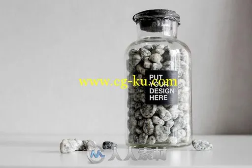 石头瓶子展示PSD模板CM - Bottle mock up 645328的图片3