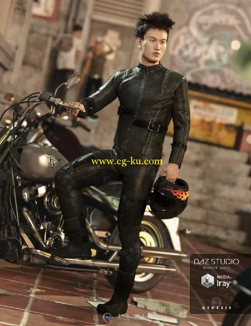 DAZ3D超帅气男性展示武士3D模型合辑 DAZ3D LEE 7 PRO BUNDLE的图片1