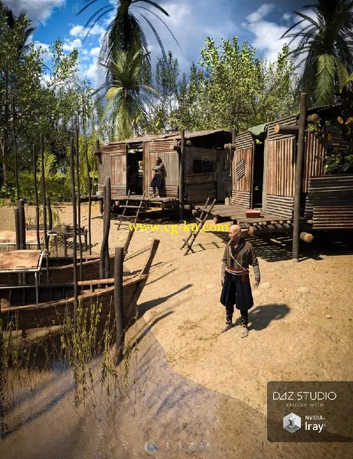 DAZ3D亚洲古装武侠角色3D模型合辑 DAZ3D ASIAN RIVER BUNDLE的图片2