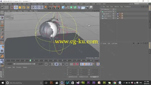 C4D撕裂布球实例训练视频教程 SKILLSHARE TEAR UP CLOTH SPHERE IN CINEMA 4D的图片1