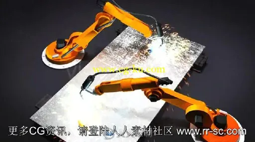 创意机器人手臂焊接标志显示LOGO演绎AE模板 Videohive Robot arms welding 2550804的图片2