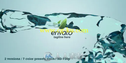 液体流动水花散开显示标志LOGO演绎AE模板 Videohive The Liquid Bender 624589的图片1