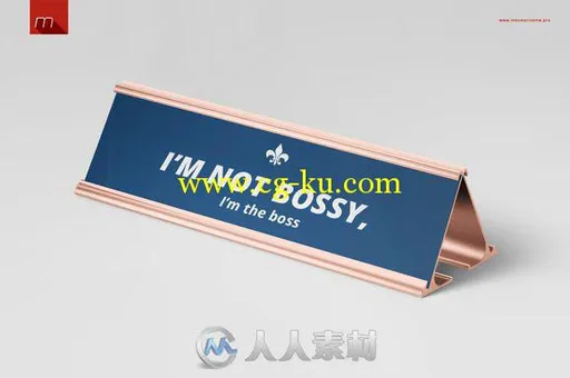 名称桌面板模型展示PSD模板Name Plate Holder Mock-up的图片2