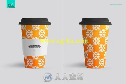 一次性旅行饮料杯展示PSD模板Ceramic Travel Tumbler Mock-up 839048的图片2