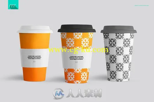 一次性旅行饮料杯展示PSD模板Ceramic Travel Tumbler Mock-up 839048的图片3