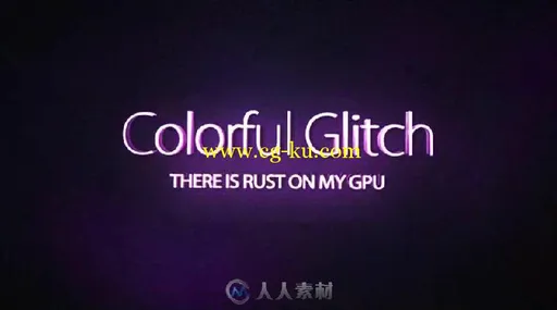 七彩故障效果数字失真信号损坏AE模板 VideohiveColorful Glitch Reveal HD 15760263的图片1