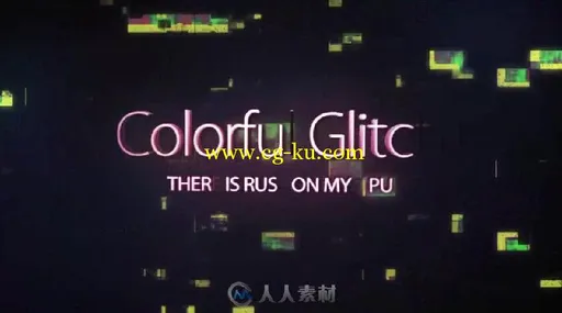 七彩故障效果数字失真信号损坏AE模板 VideohiveColorful Glitch Reveal HD 15760263的图片3