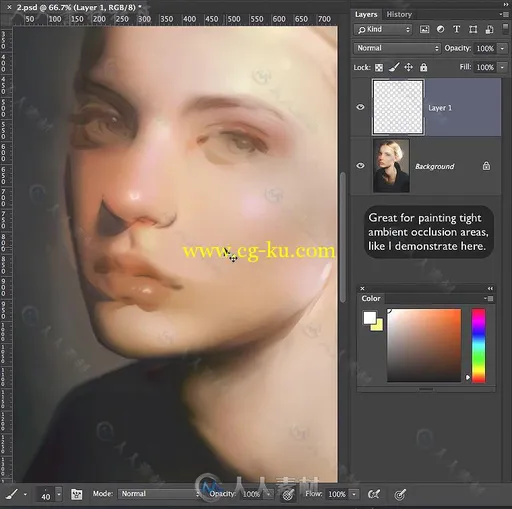 唯美女孩肖像数字绘画实例训练视频教程 GUMROAD HOW TO START PORTRAIT PAINTING B...的图片3