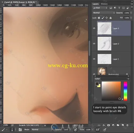 唯美女孩肖像数字绘画实例训练视频教程 GUMROAD HOW TO START PORTRAIT PAINTING B...的图片4