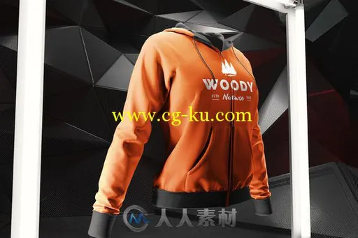 女性带帽外套卫衣展示PSD模板Women Hoodie Mock-up Animated shots的图片2