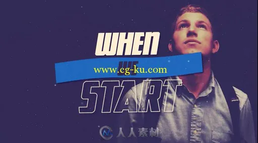 现代充满活力引人注目的幻灯片相册动画AE模板 When We Start的图片1