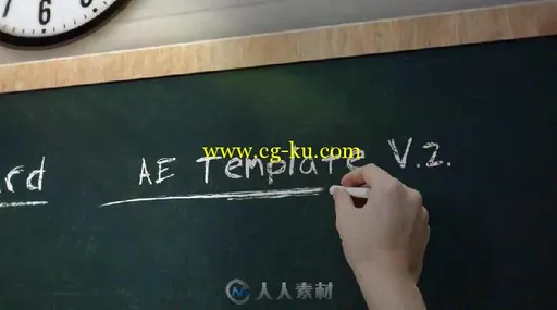 学校黑板手写粉笔字照片幻灯片相册动画AE模板 Videohive School Chalkboard 4228561的图片9