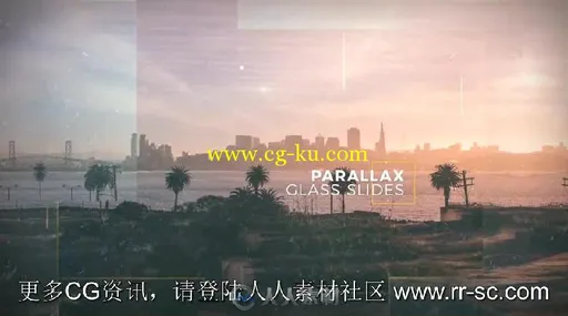 优雅玻璃效果三维视差幻灯片相册动画AE模板Videohive Parallax Glass Slides 1741...的图片1