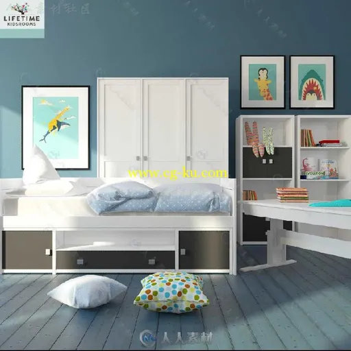 儿童室内家具设计3D模型合辑 CHILDREN FURNITURE FACTORY LIFETIME的图片3