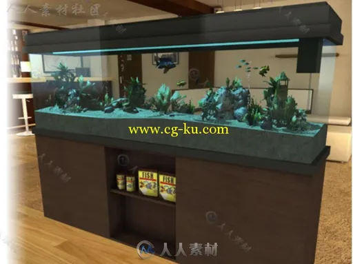 水族馆家具道具模型Unity3D素材资源的图片3