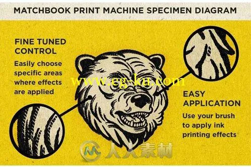 火柴盒印刷质感PSD模板Matchbook Print Machine的图片1