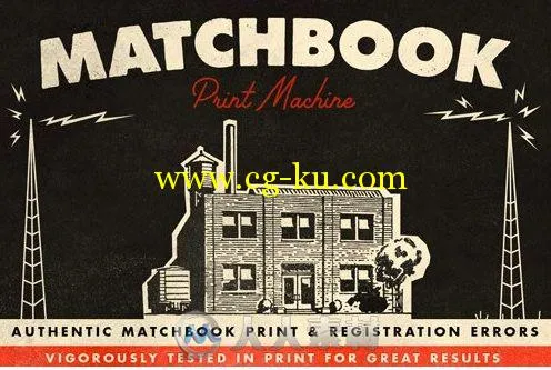 火柴盒印刷质感PSD模板Matchbook Print Machine的图片2