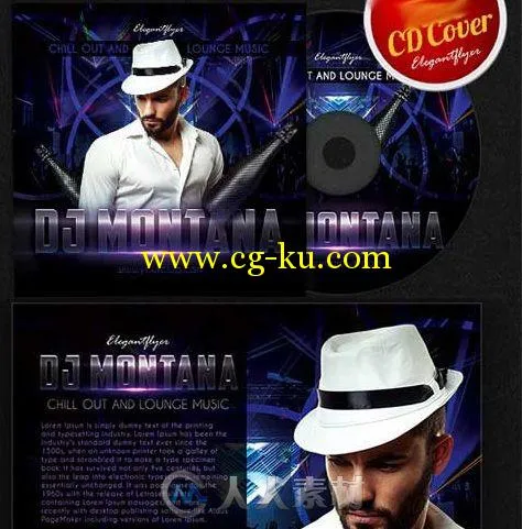 DJ专辑CD封面展示PSD模板DJ_Album_CD_Cover_D001的图片1