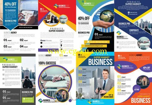 50款商业宣传页PSD模板合辑50 New Business Flyer Bundle的图片1
