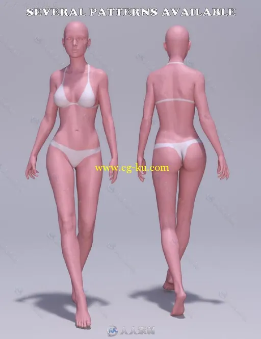 DAZ3D各种比基尼皮肤印迹3D模型合辑 DAZ3D Tan Lines for Genesis 3 Female and Vi...的图片7