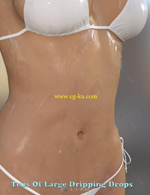 DAZ3D汗水水滴浸湿皮肤角色形象3D模型合辑 DAZ3D Drips and Drops for Genesis 3 F...的图片5