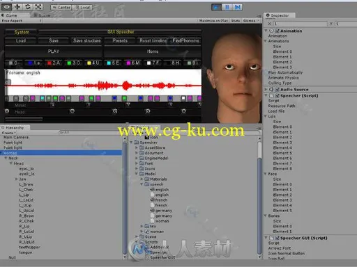 Speecher3.0.1自动创建和播放语音动画动作脚本Unity素材资源的图片3