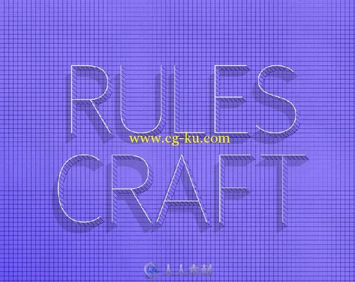 小方格规则工艺效果展示PSD模板Rules-Craft-Text-Effect的图片1