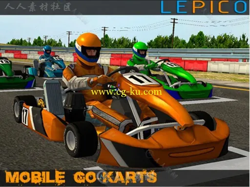 9可控卡丁车和智能手机游戏的赛车道Unity3D素材资源的图片2