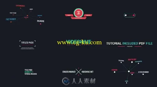 时尚简单实用的文字字幕标题动画AE模板 Videohive 84 Titles Pack的图片6