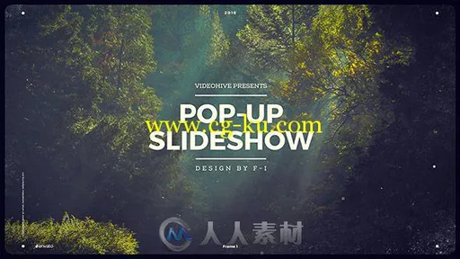 折叠弹出照片幻灯片相册动画AE模板 Videohive Pop-Up Slideshow的图片1