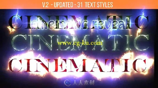 酷炫电影文本样式文字字幕标题动画AE模板 Videohive Cinematic Text Styles Pack的图片10