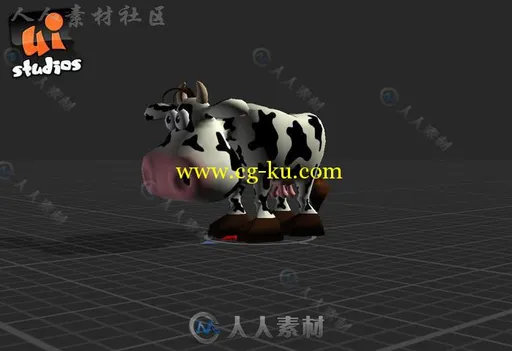 动画卡通牛卡通角色模型Unity3D素材资源的图片2