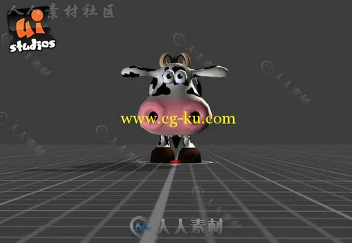 动画卡通牛卡通角色模型Unity3D素材资源的图片3