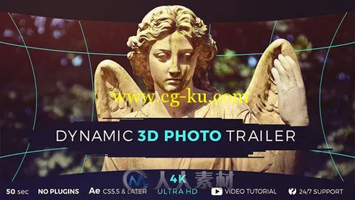 动态3D照片电影预告片AE模板 Videohive Dynamic 3D Photo Trailer的图片1