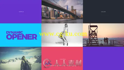 简洁时尚动态片头开场AE模板 Videohive Dynamic Opener 17192769的图片1