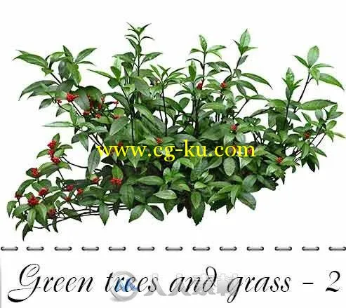 绿色树木花草展示第二版PSD模板Green trees and grass PSD - 2的图片1