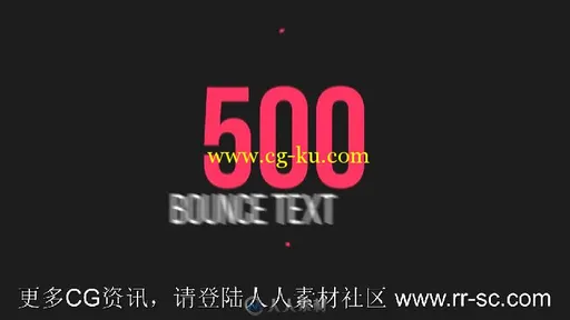 500个弹跳文字标题动画AE模板 Videohive 500 Bounce Text Presets 15147802的图片1